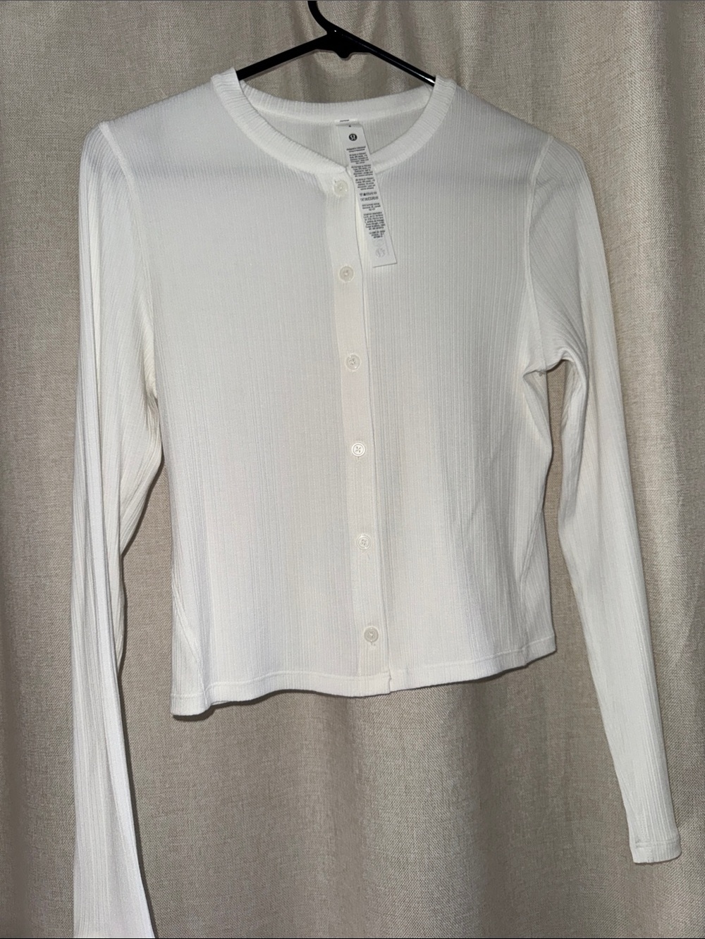 Lululemon Hold Tight Micro-Rib Cardigan White – Size 4